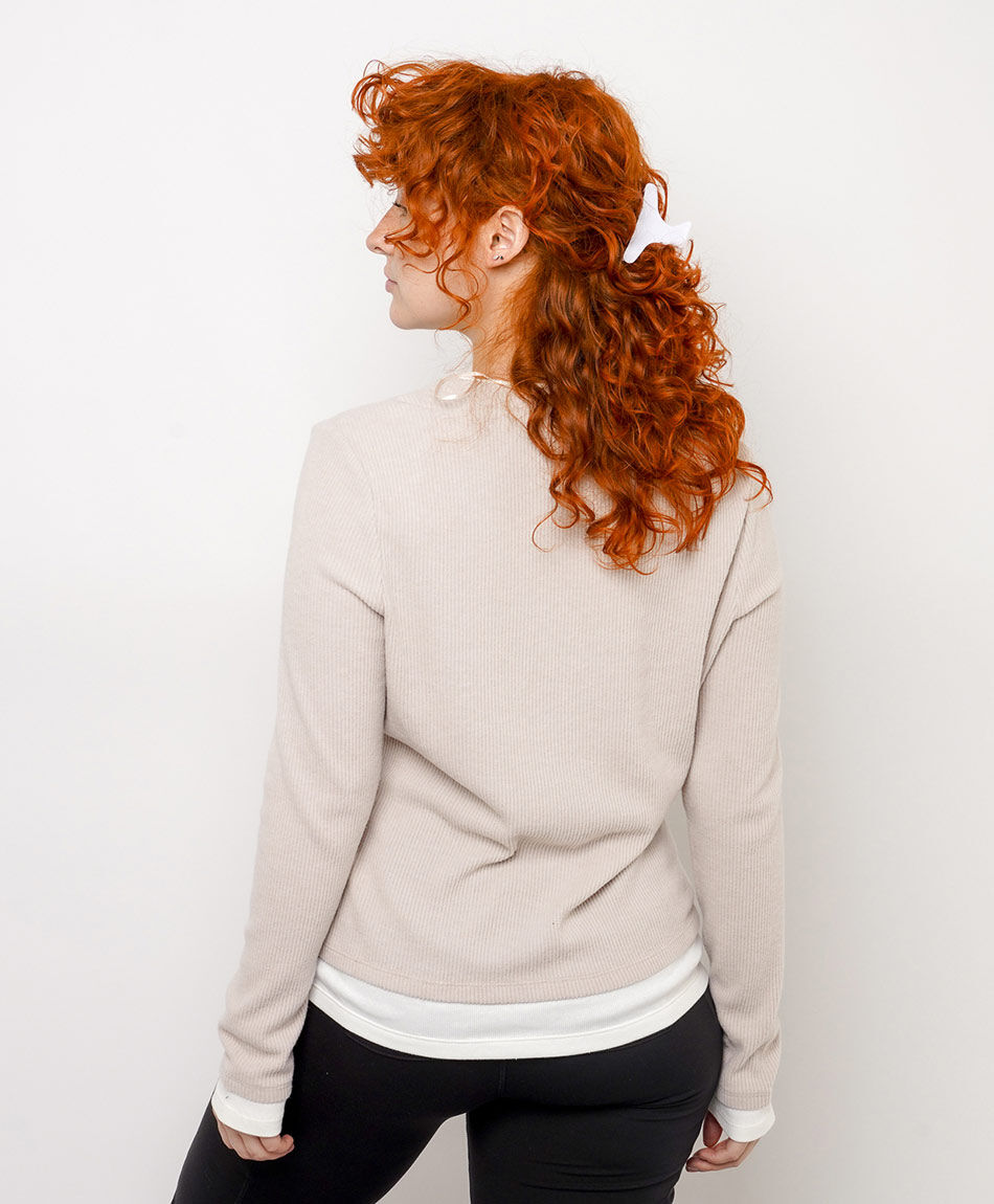 Remera mujer escote redondo profundo