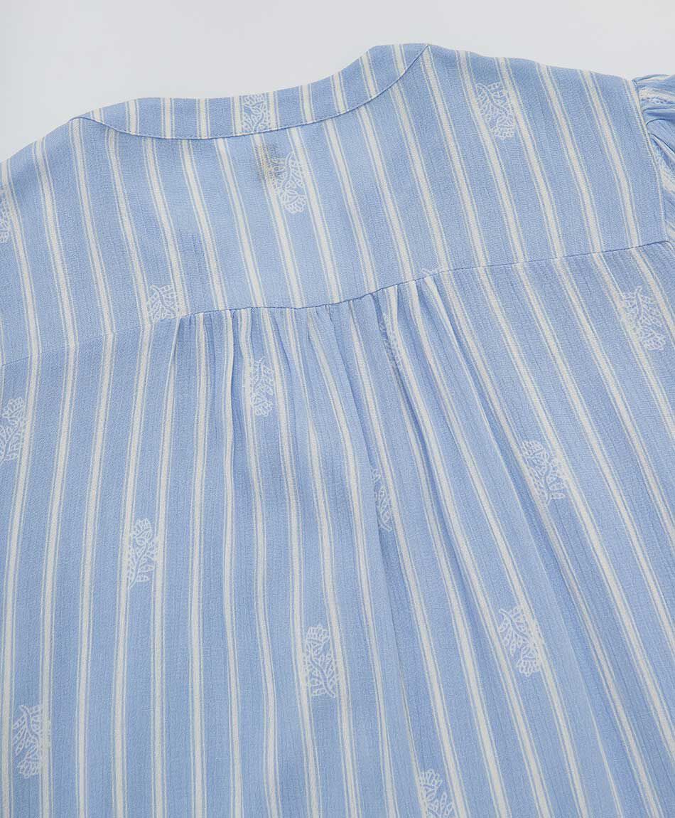 Camisa mujer rayas florcitas