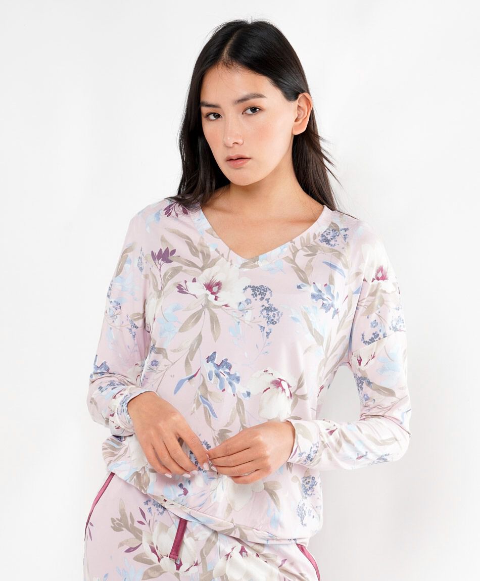 Pijama mujer flores y ramas