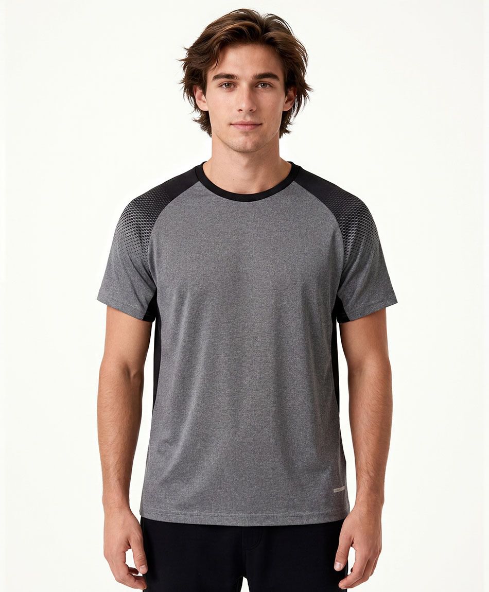 Remera deportiva hombre melange degrade