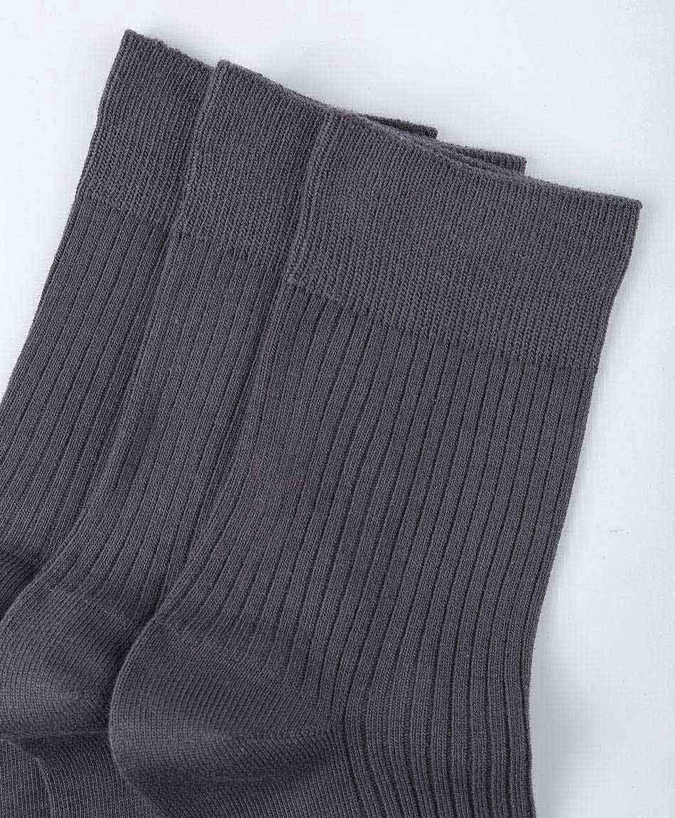 Pack 3 medias escolar algod&oacute;n gris