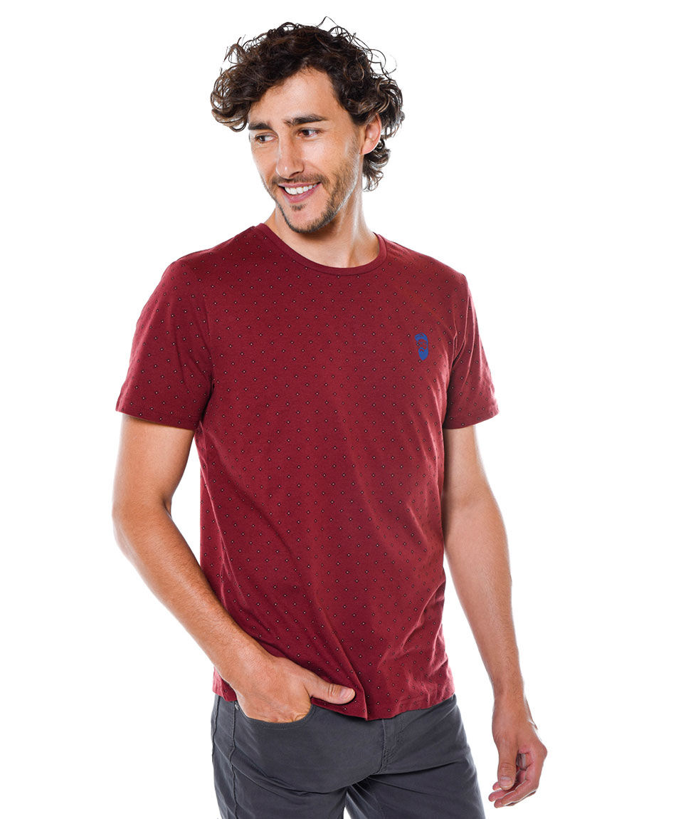 Polera estampada cuello redondo