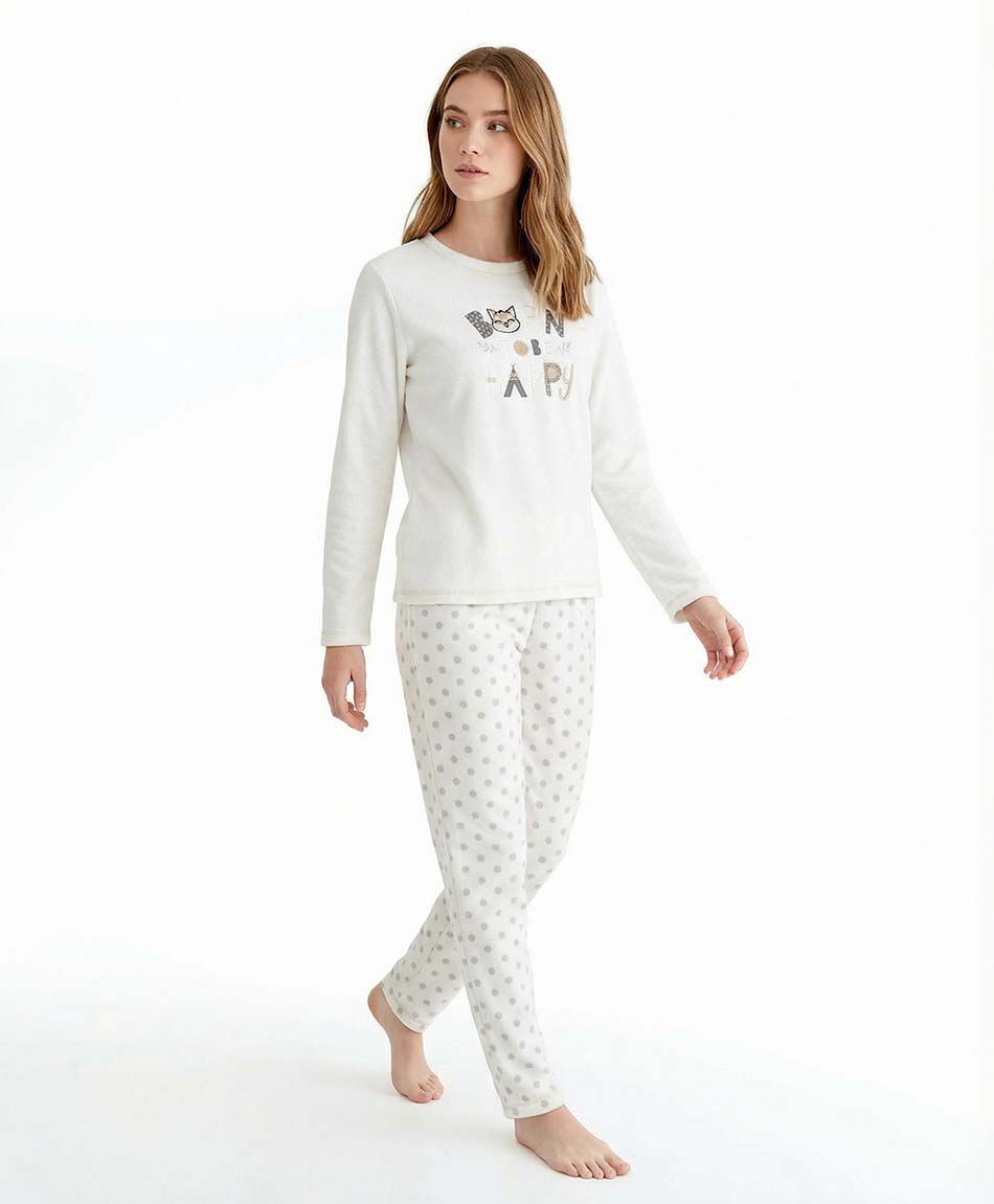 Pijama mujer polar felicidad felina