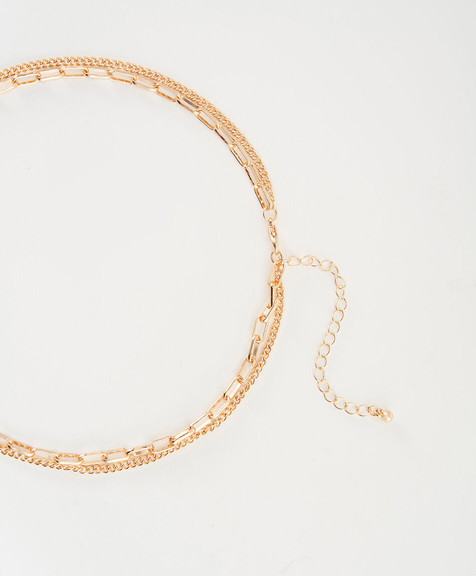 Set collar + aros mujer animal print