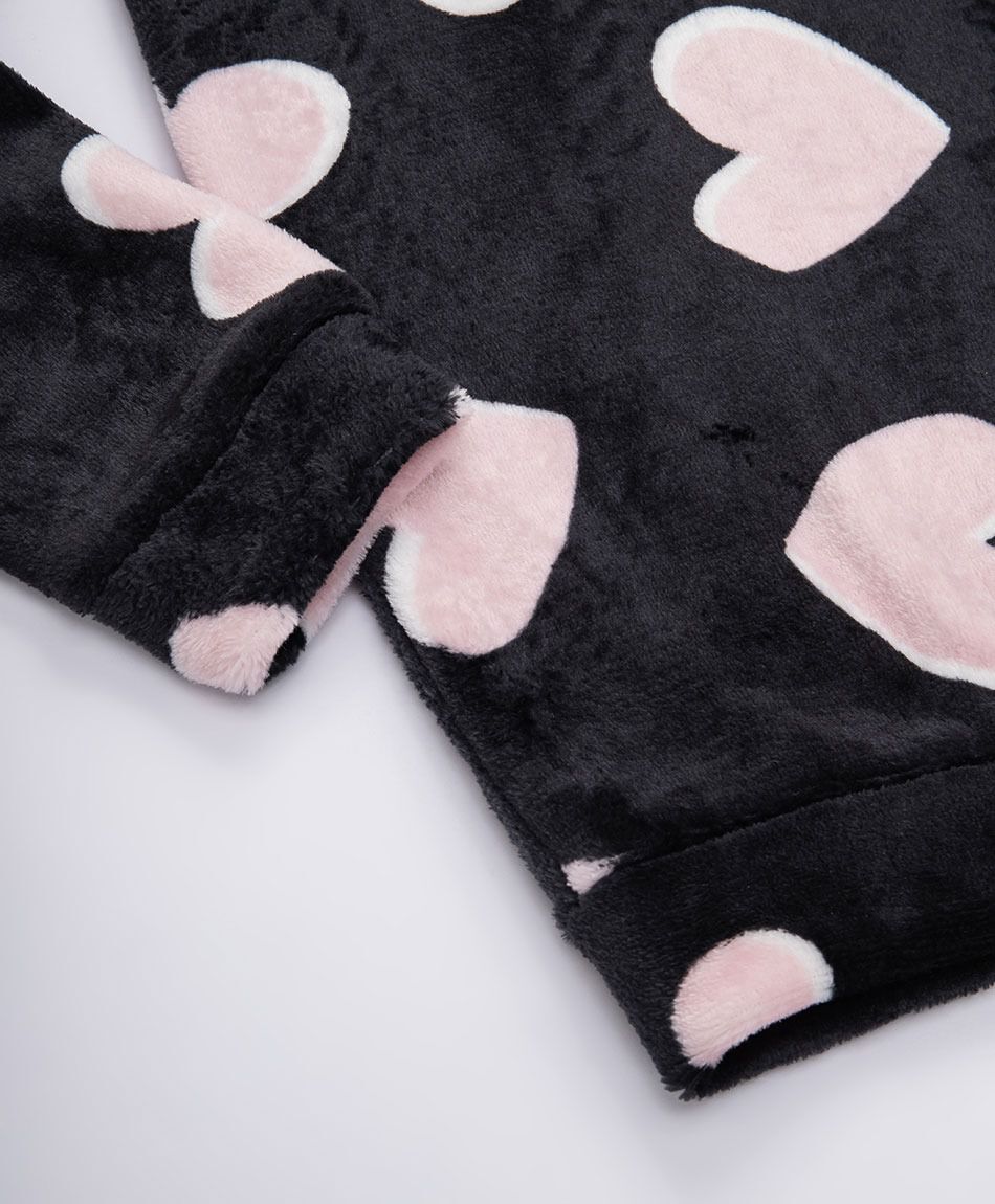 Pijama mujer coral corazones pink