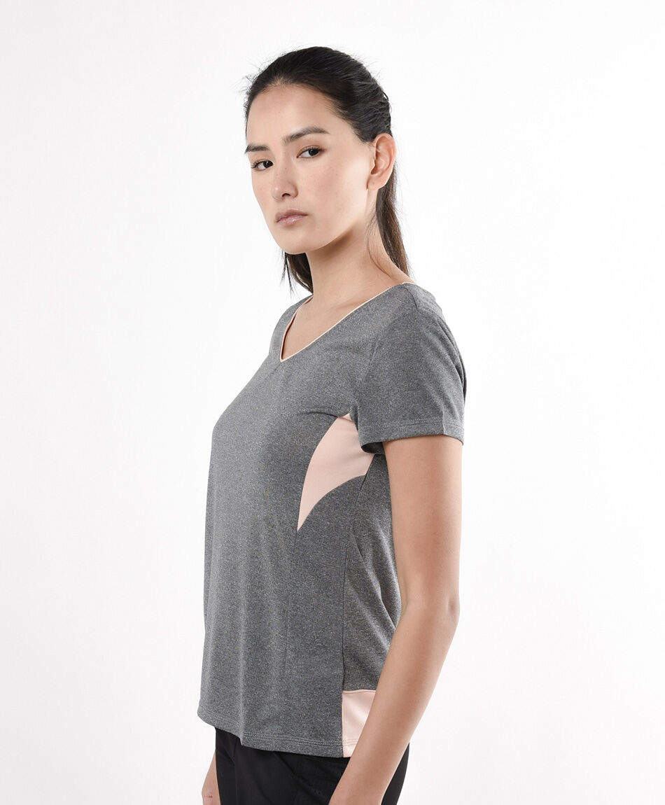 Remera deportiva mujer bicolor