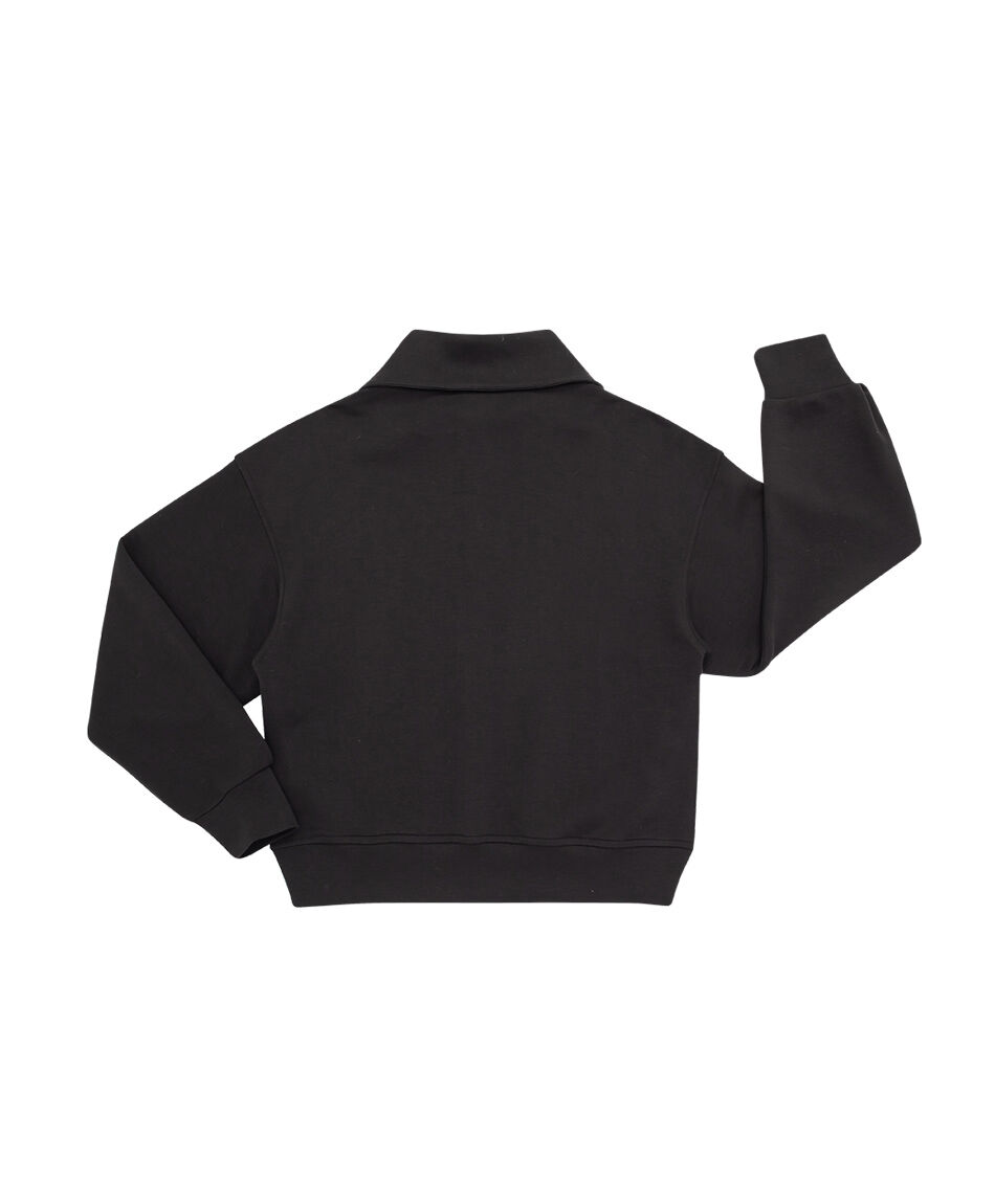 Buzo deportivo mujer cierre medio black