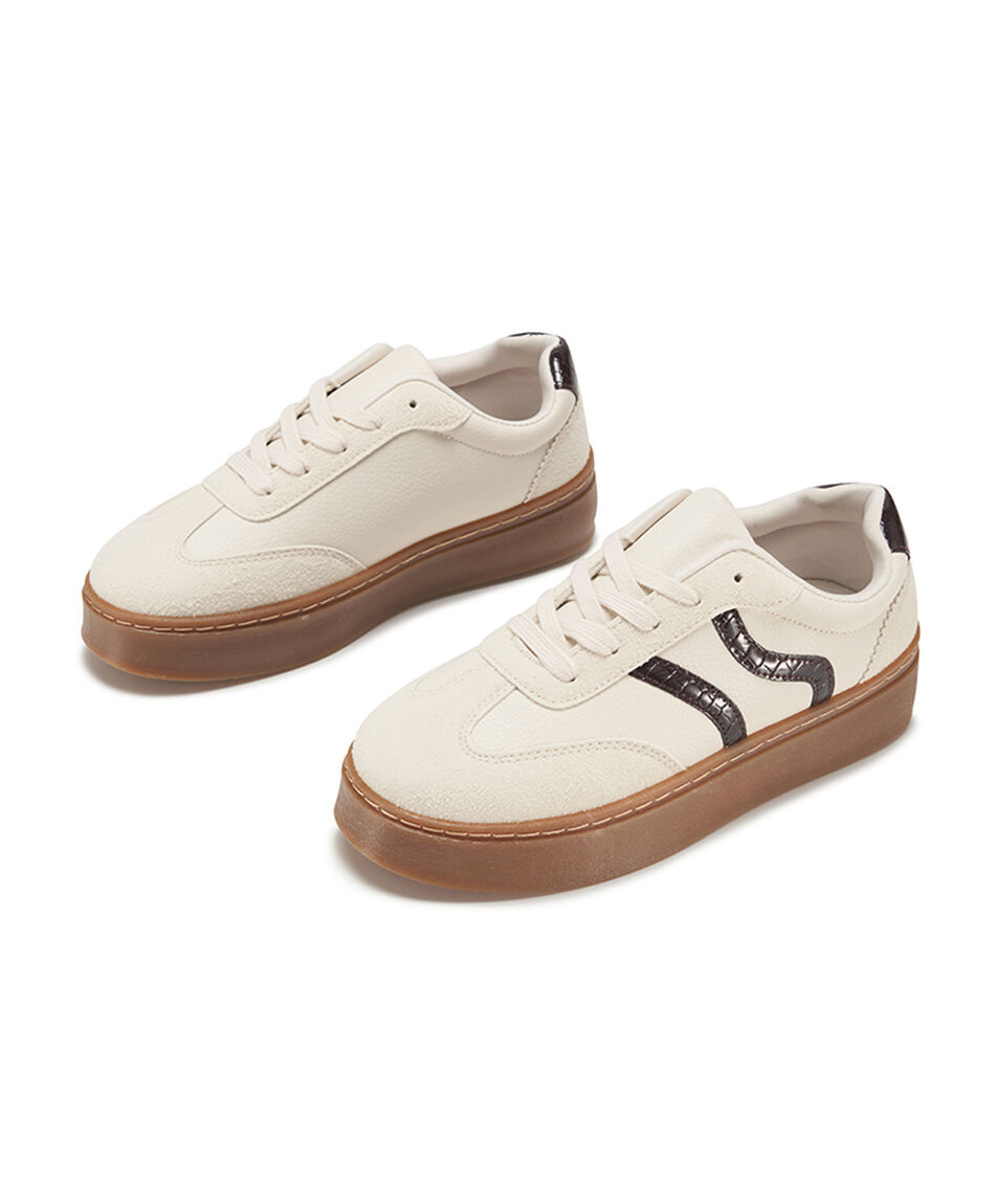 Zapatilla mujer vintage contraste