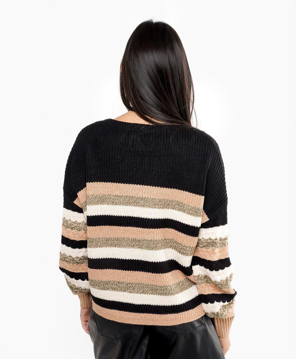 Sweater mujer dise&ntilde;o mil rayas