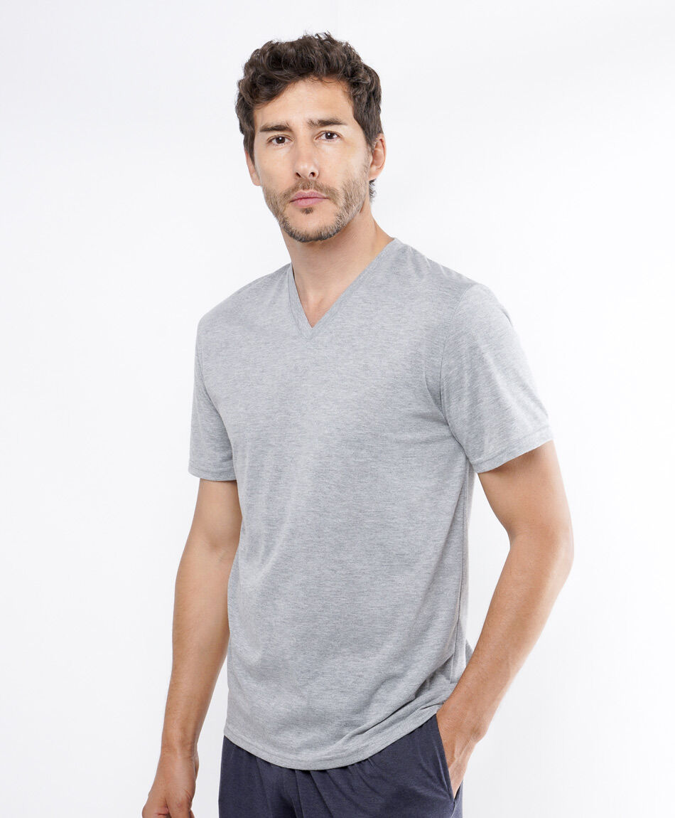 Camiseta hombre gris