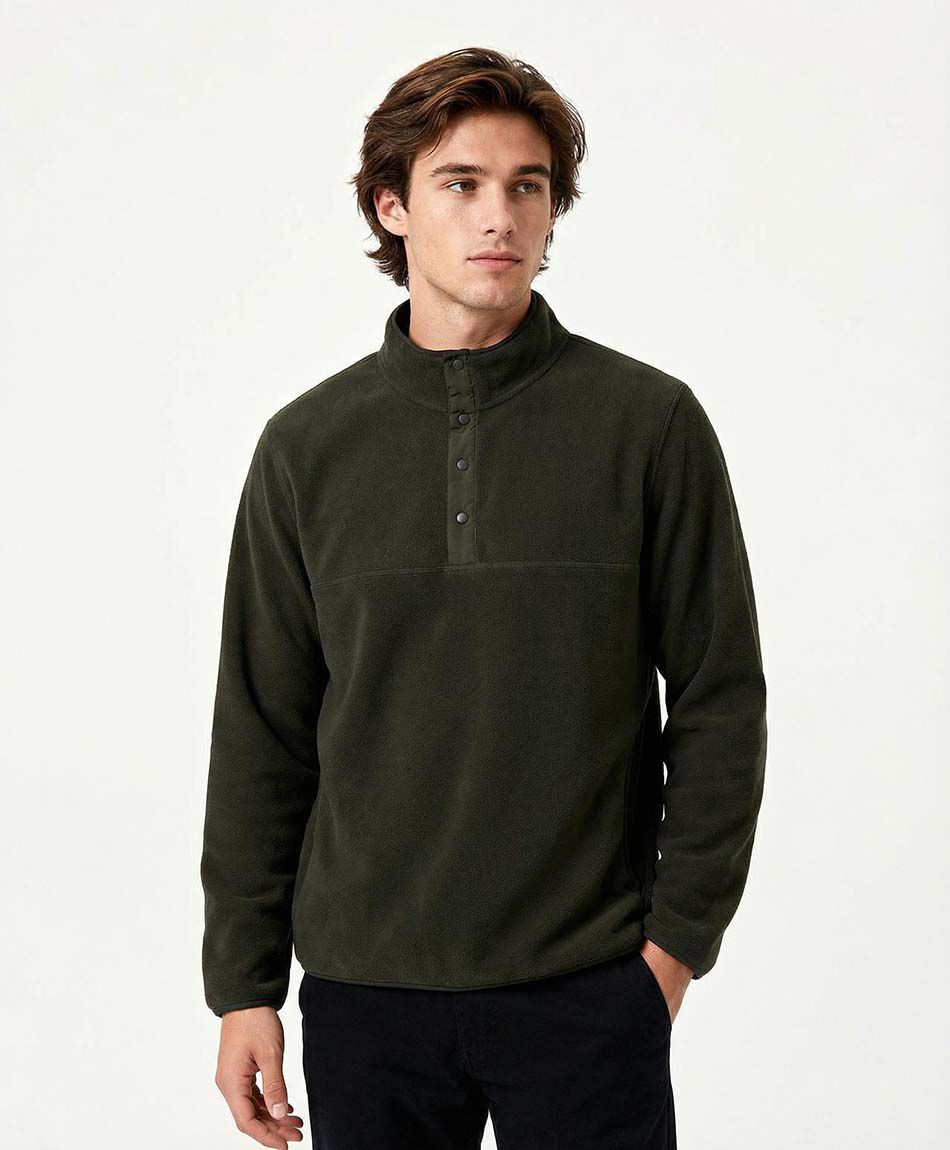 Buzo hombre polar con botones