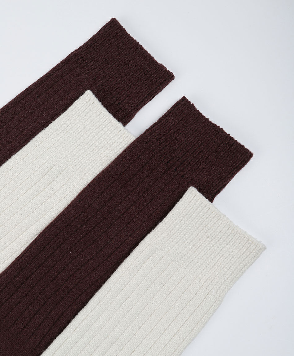 Pack 2 medias mujer largos b&aacute;sicos