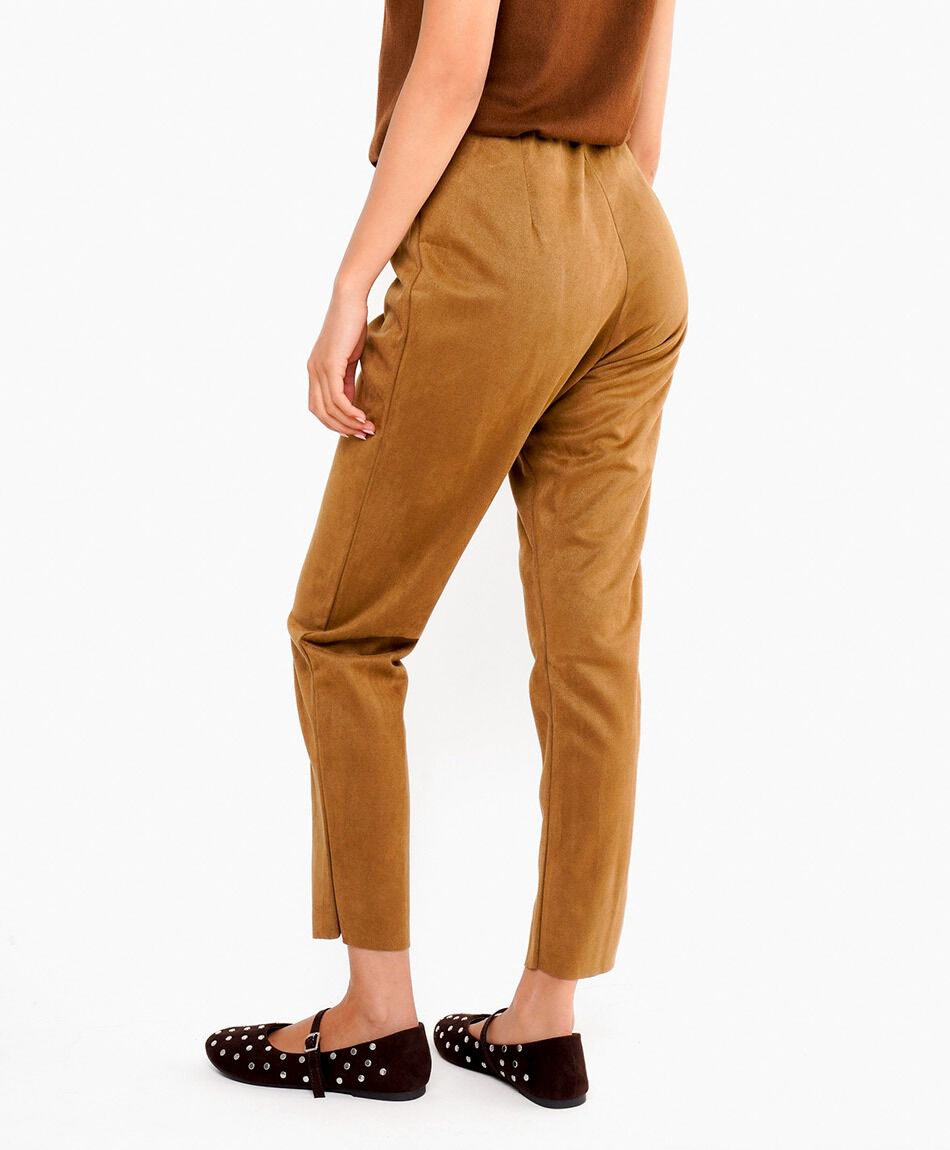 Pantal&oacute;n mujer suede liso