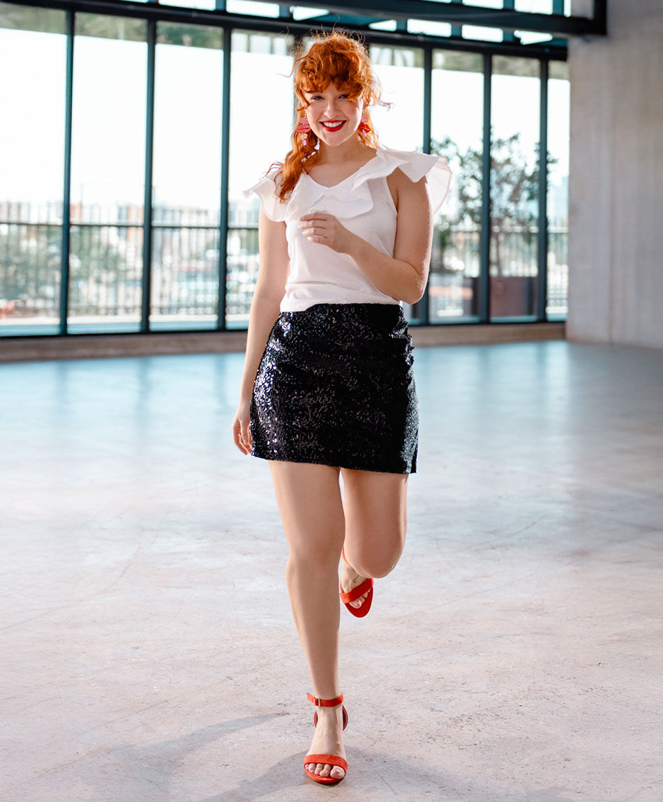 Pollera mujer short black party