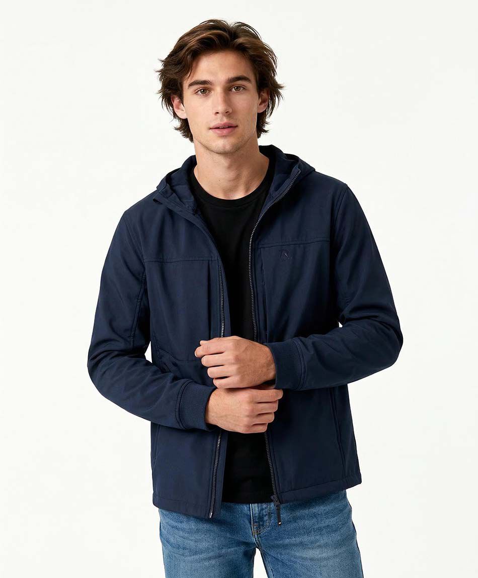 Campera hombre softshell capucha