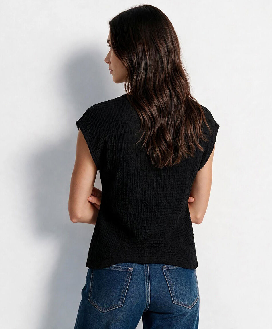 Remera mujer botones