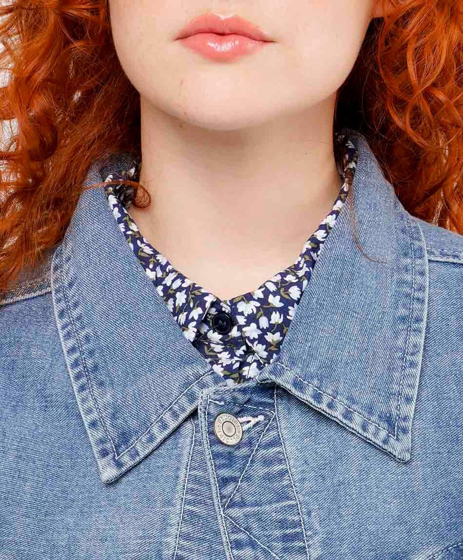 Vest mujer denim bolsillos