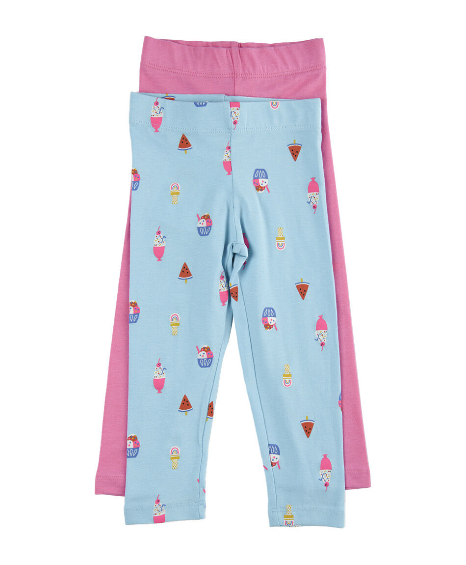 Pack 2 leggins beb&eacute; estampado helado