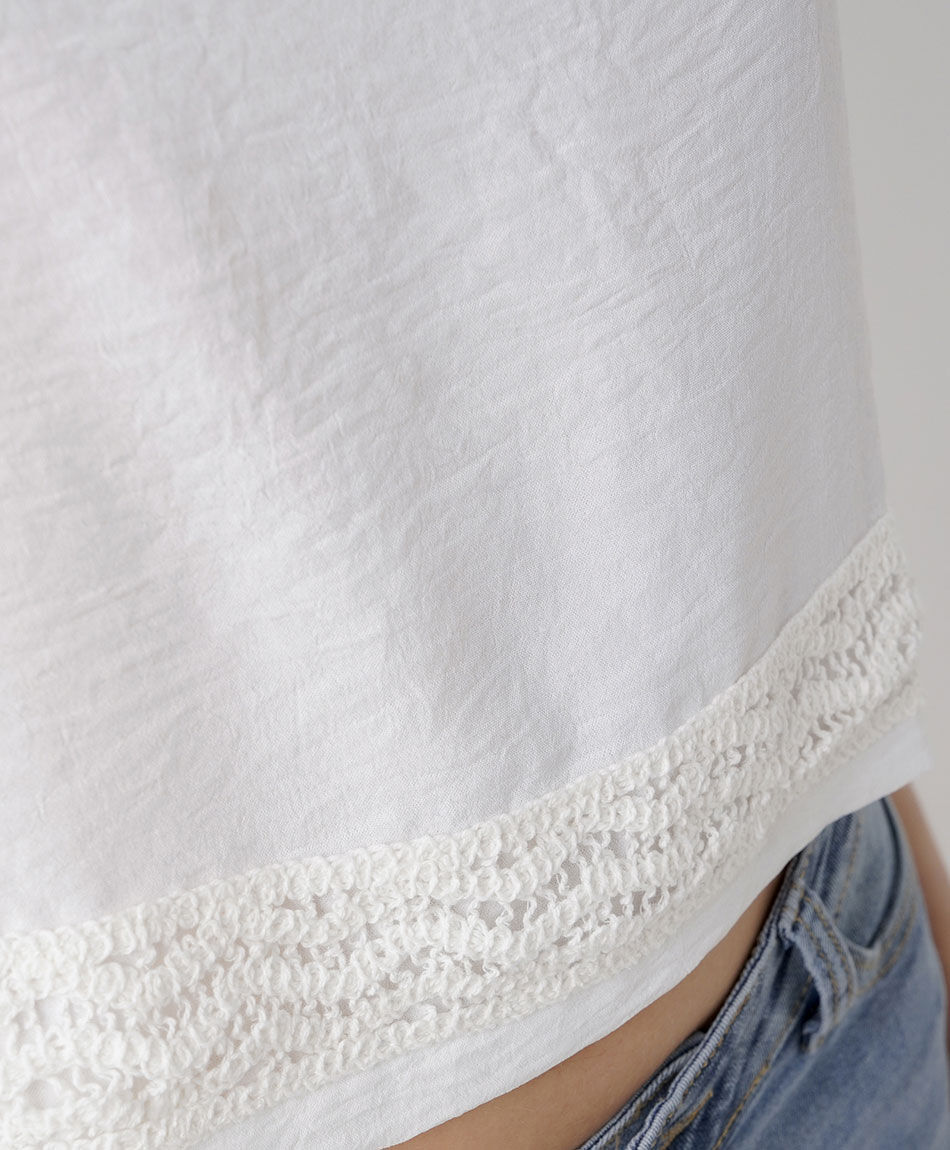 Camisa mujer top encajes