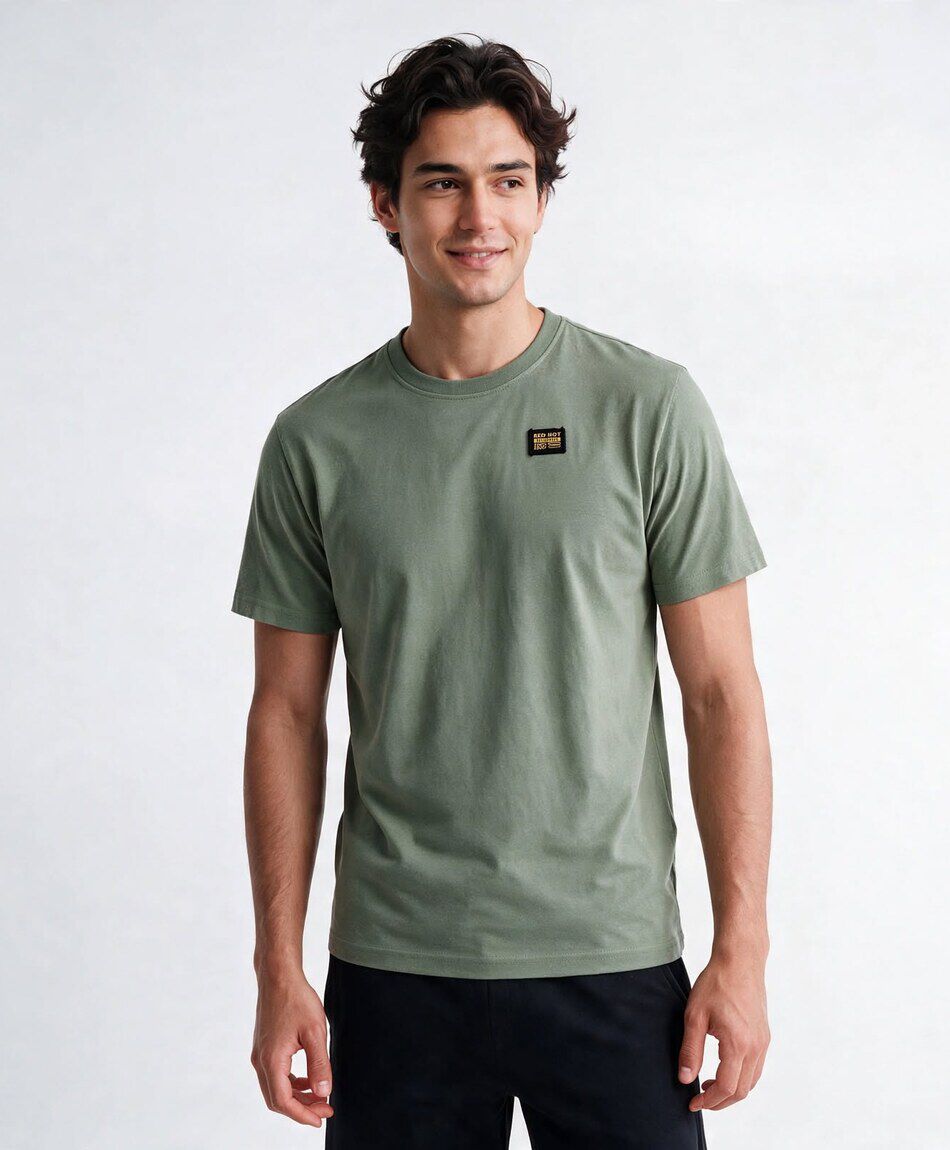 Remera hombre lisa logo