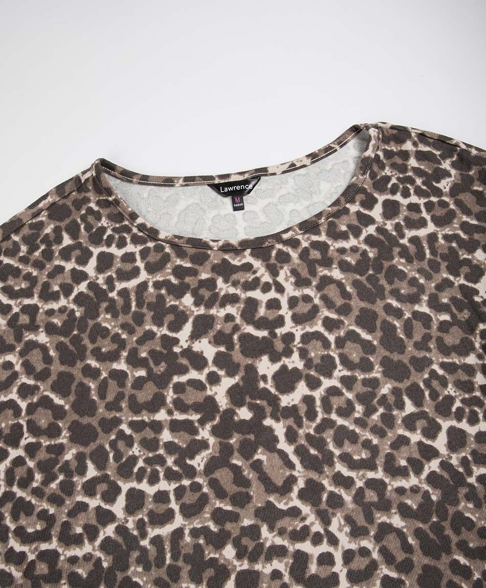 Remera mujer animal print lanosa
