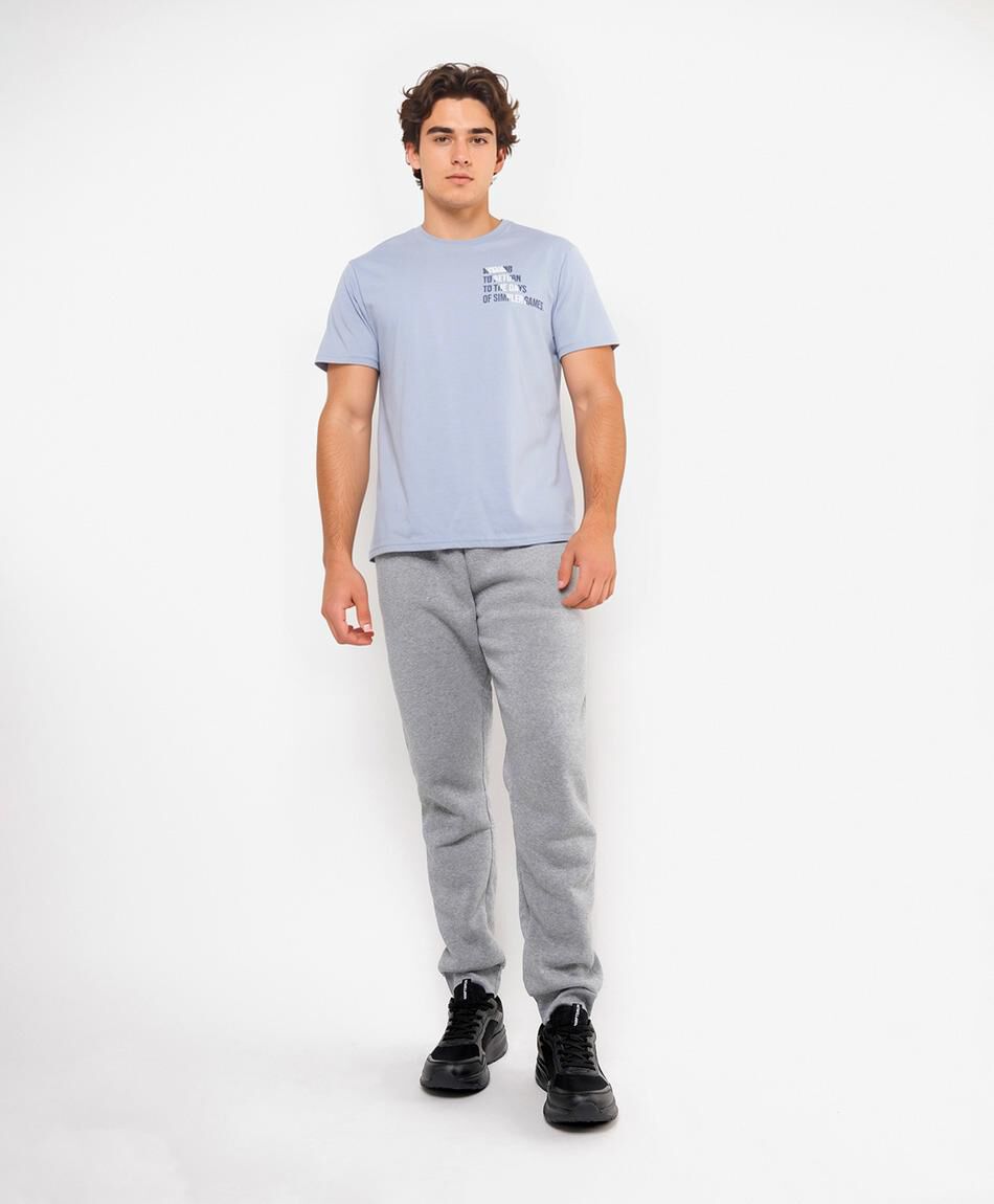 Pantal&oacute;n deportivo hombre liso gris