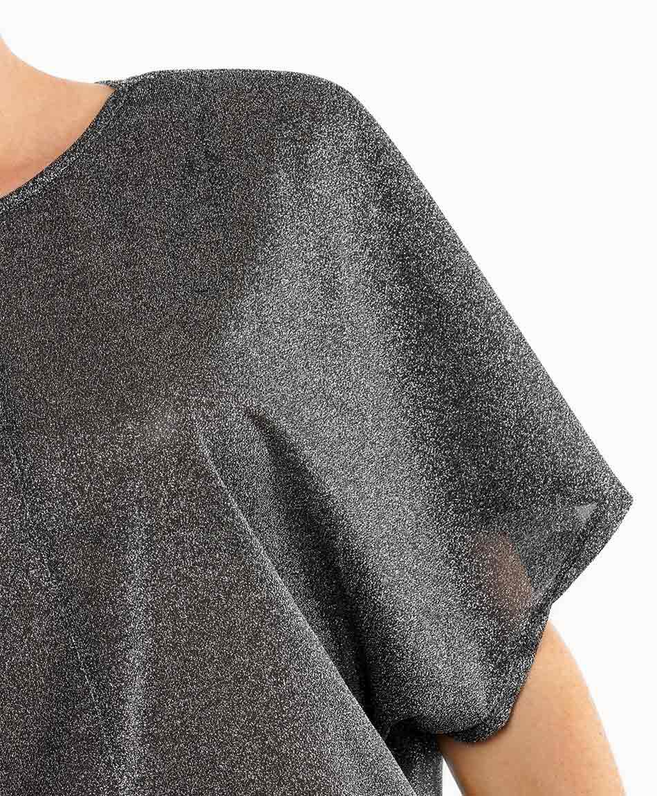 Remera mujer capa brillante lisa drack