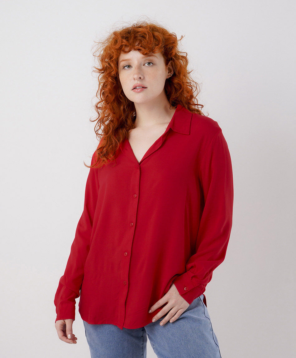 Camisa mujer camisera roja