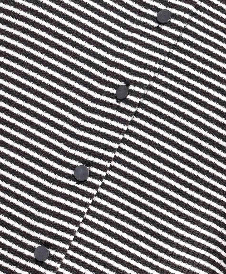 Remera mujer rayas abotonada