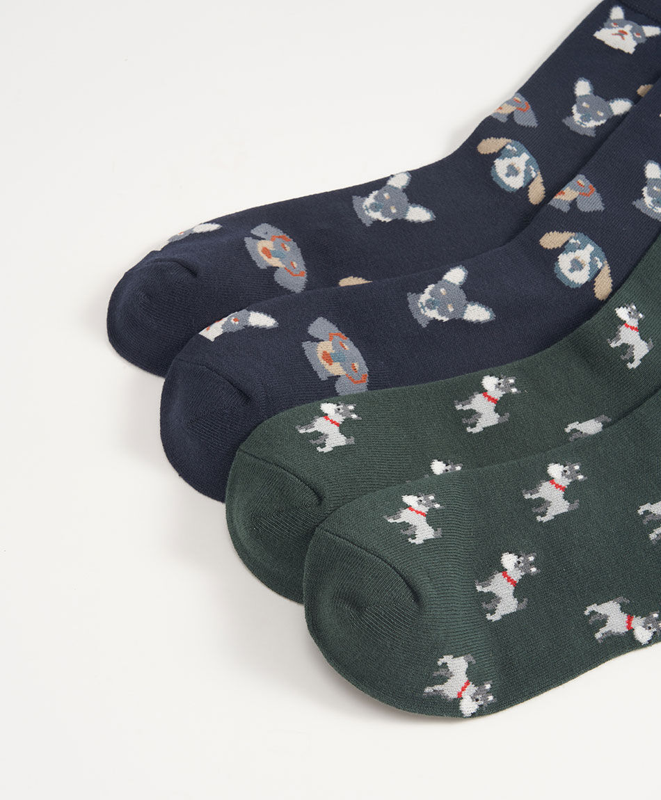 Pack 2 medias hombre perritos