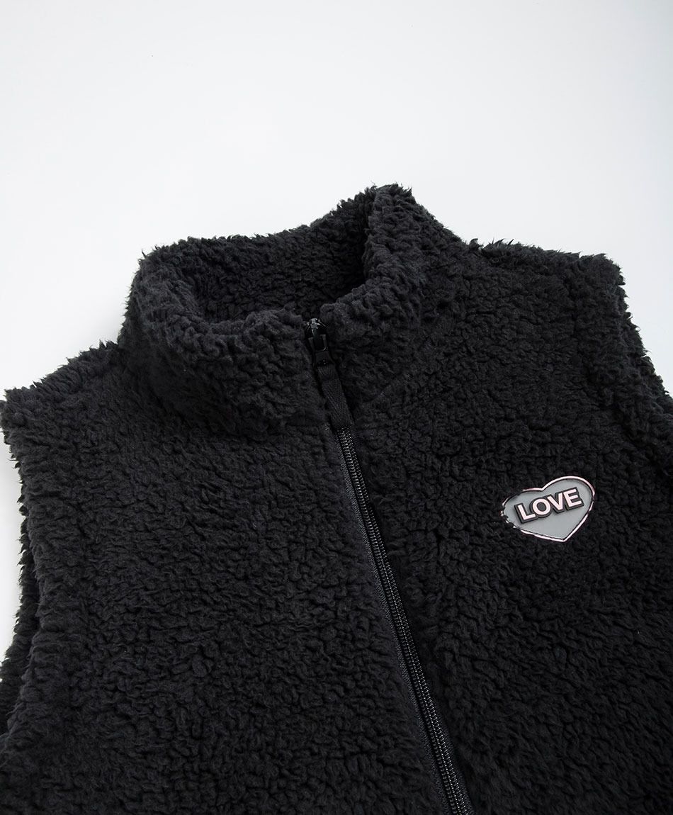 Buzo ni&ntilde;a vest chiporro negro