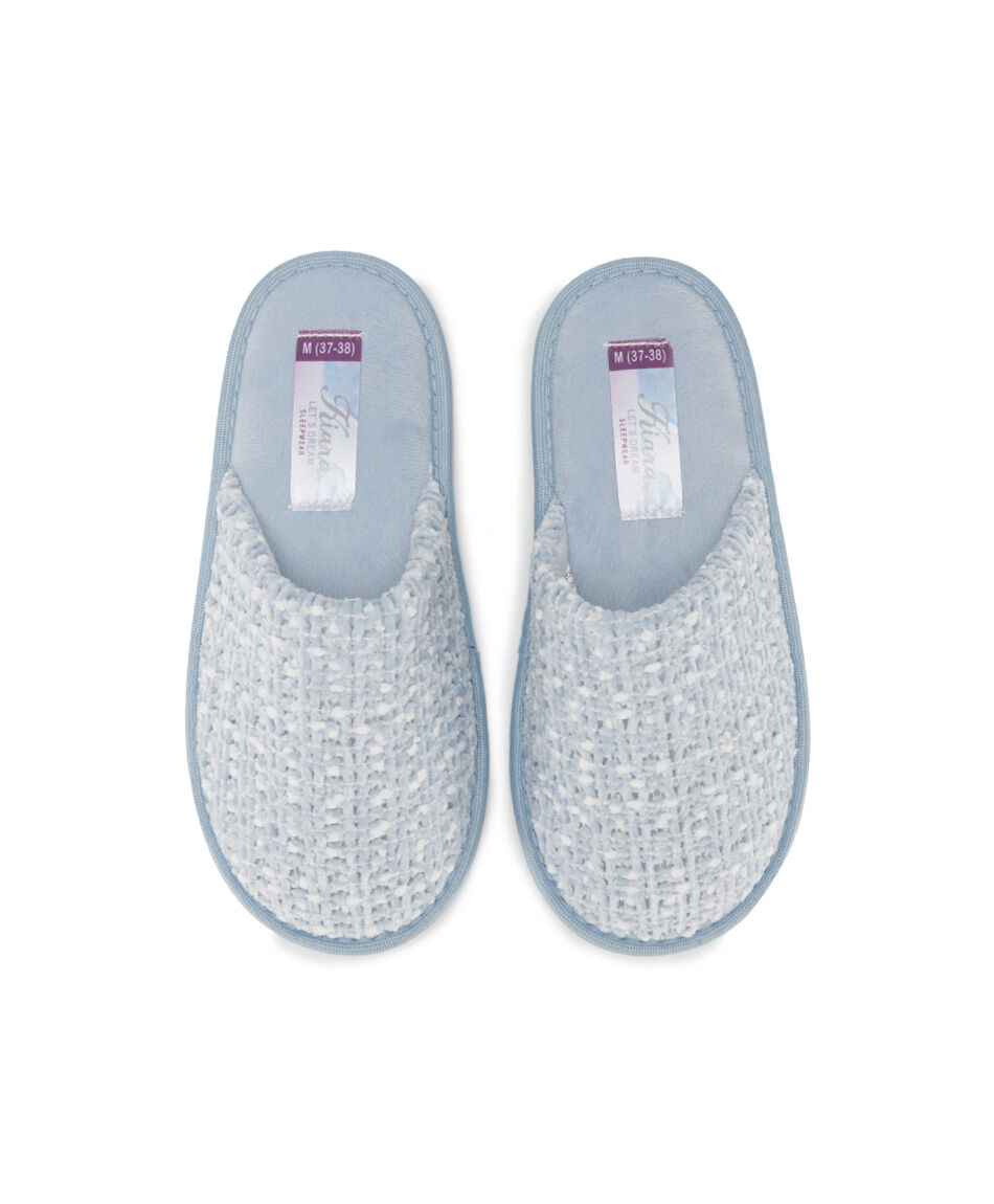 Pantufla mujer jaspeada chenille