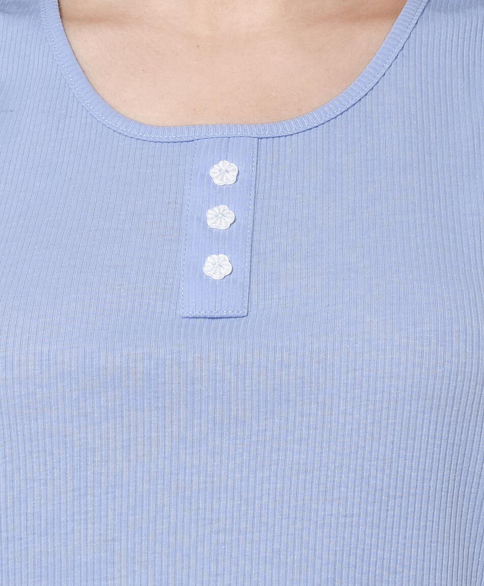 Pijama mujer short acanalado