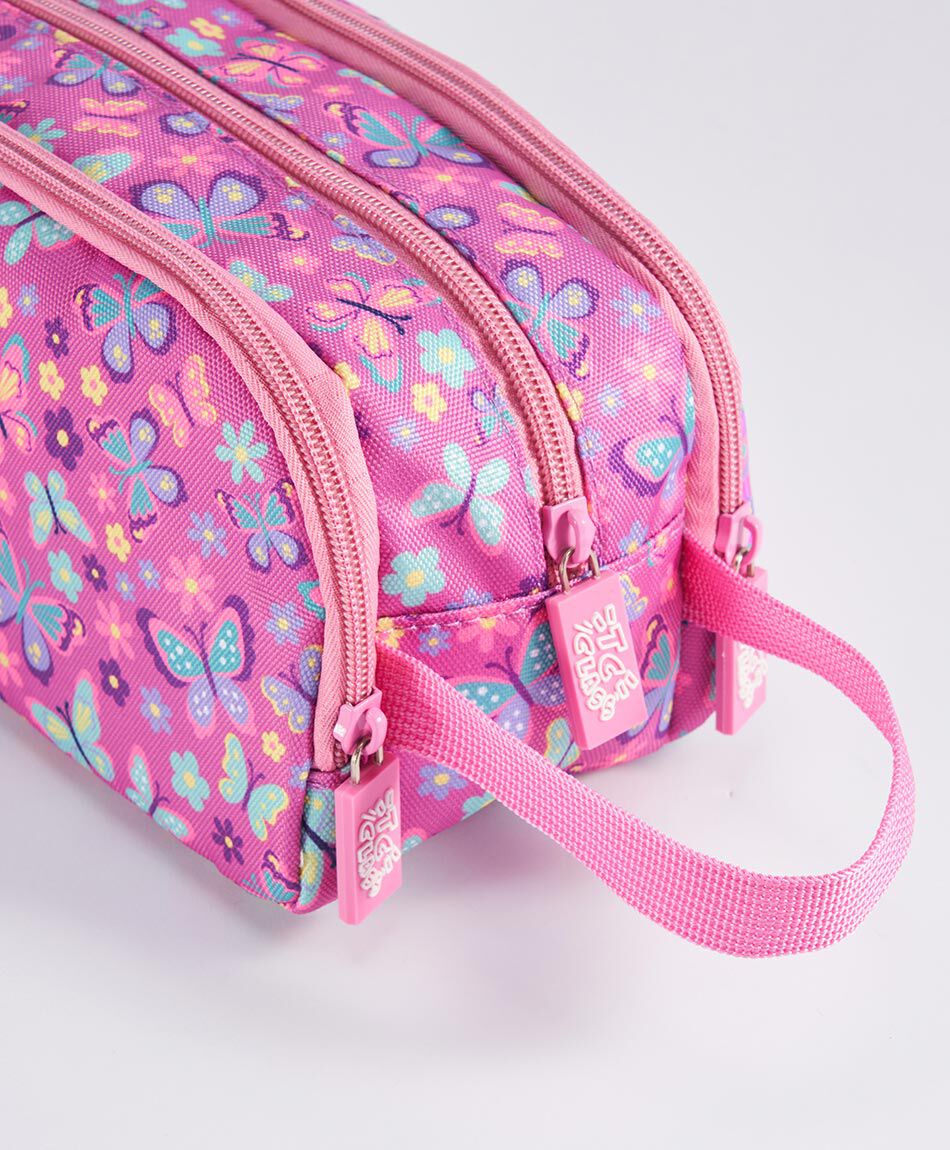 Estuche escolar mariposas