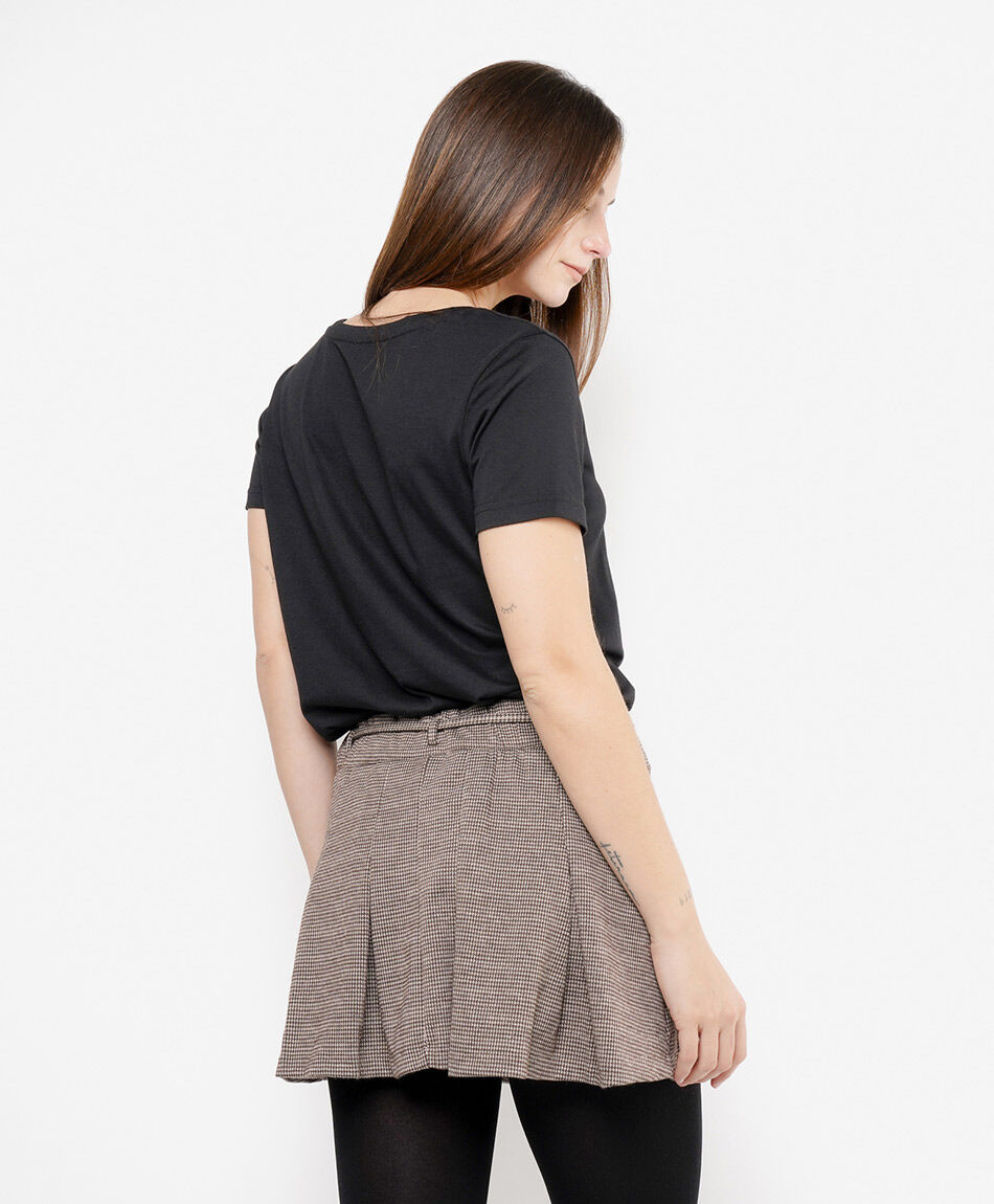 Mini falda mujer cuadrille lazo