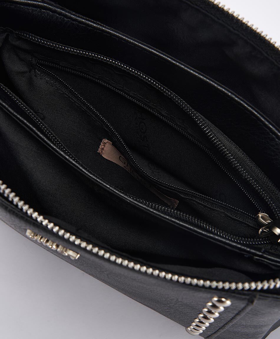 Bandolera mujer tachas negra