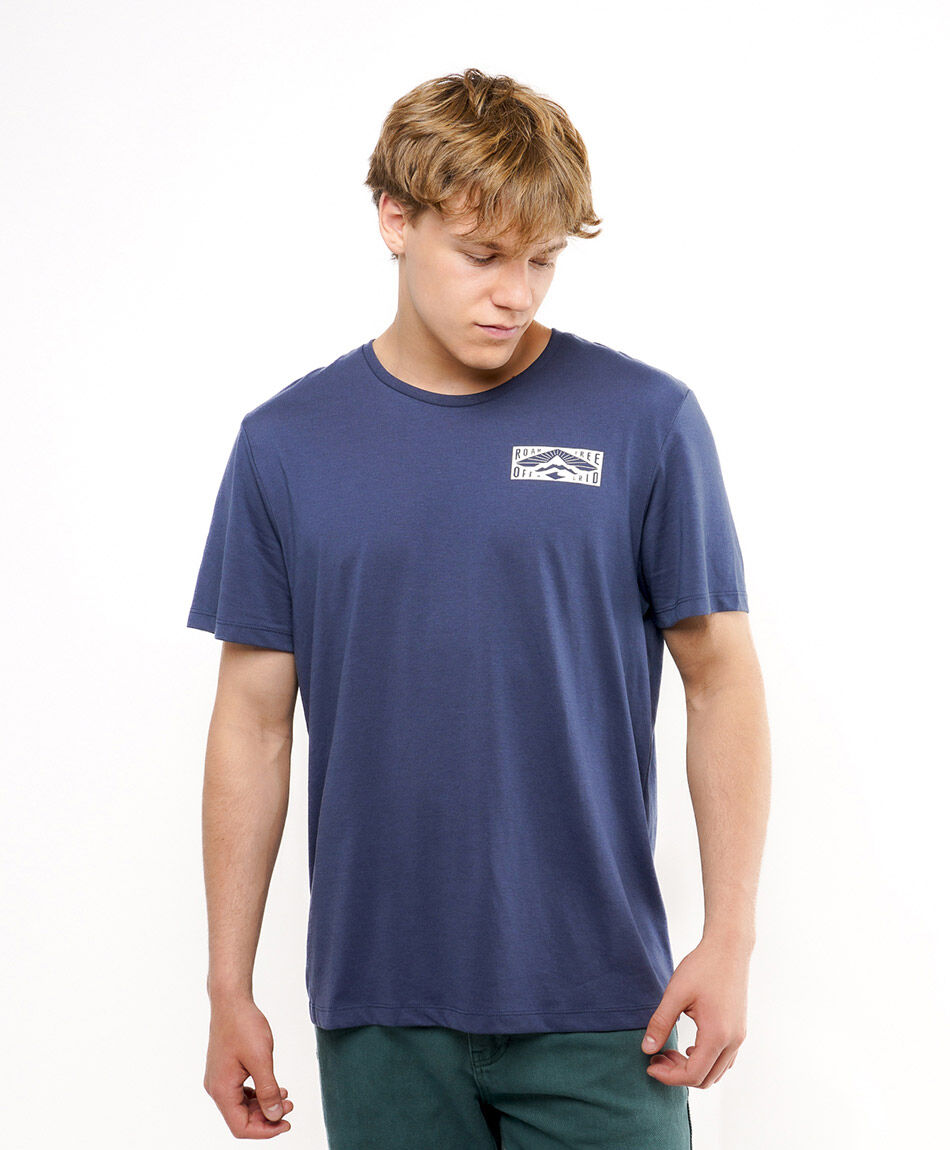 Remera hombre doble estampado beach