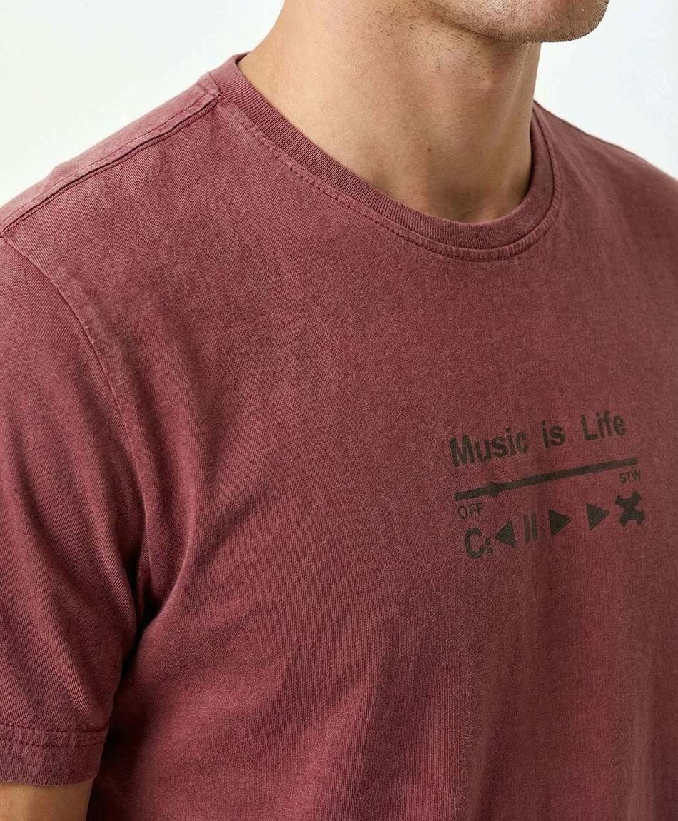 Remera hombre music is life