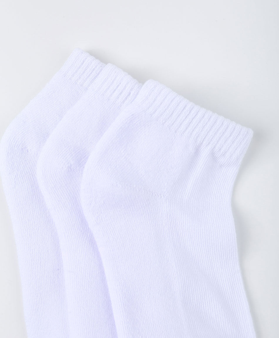 Pack 3 medias escolar algod&oacute;n blanco