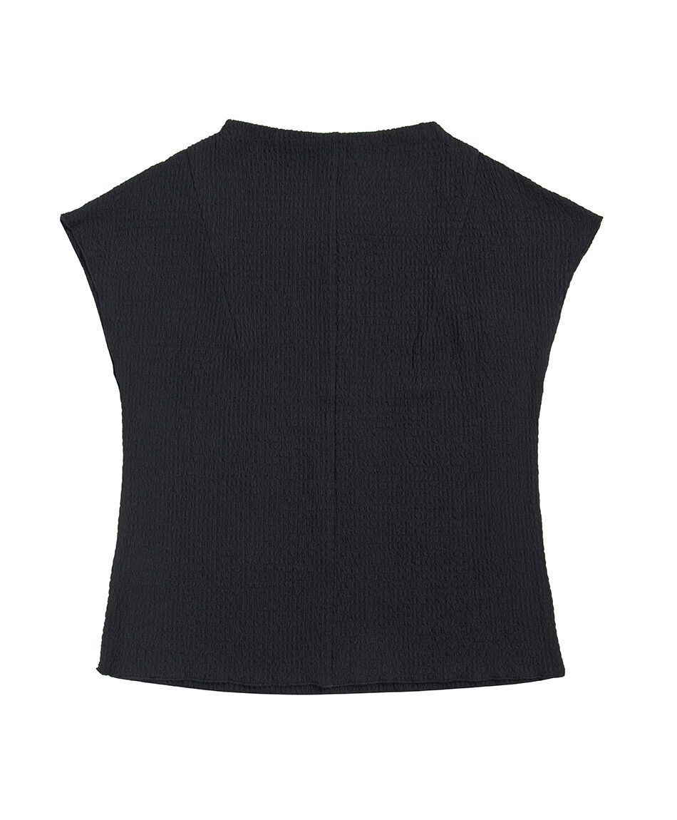 Remera mujer mini cuello textura