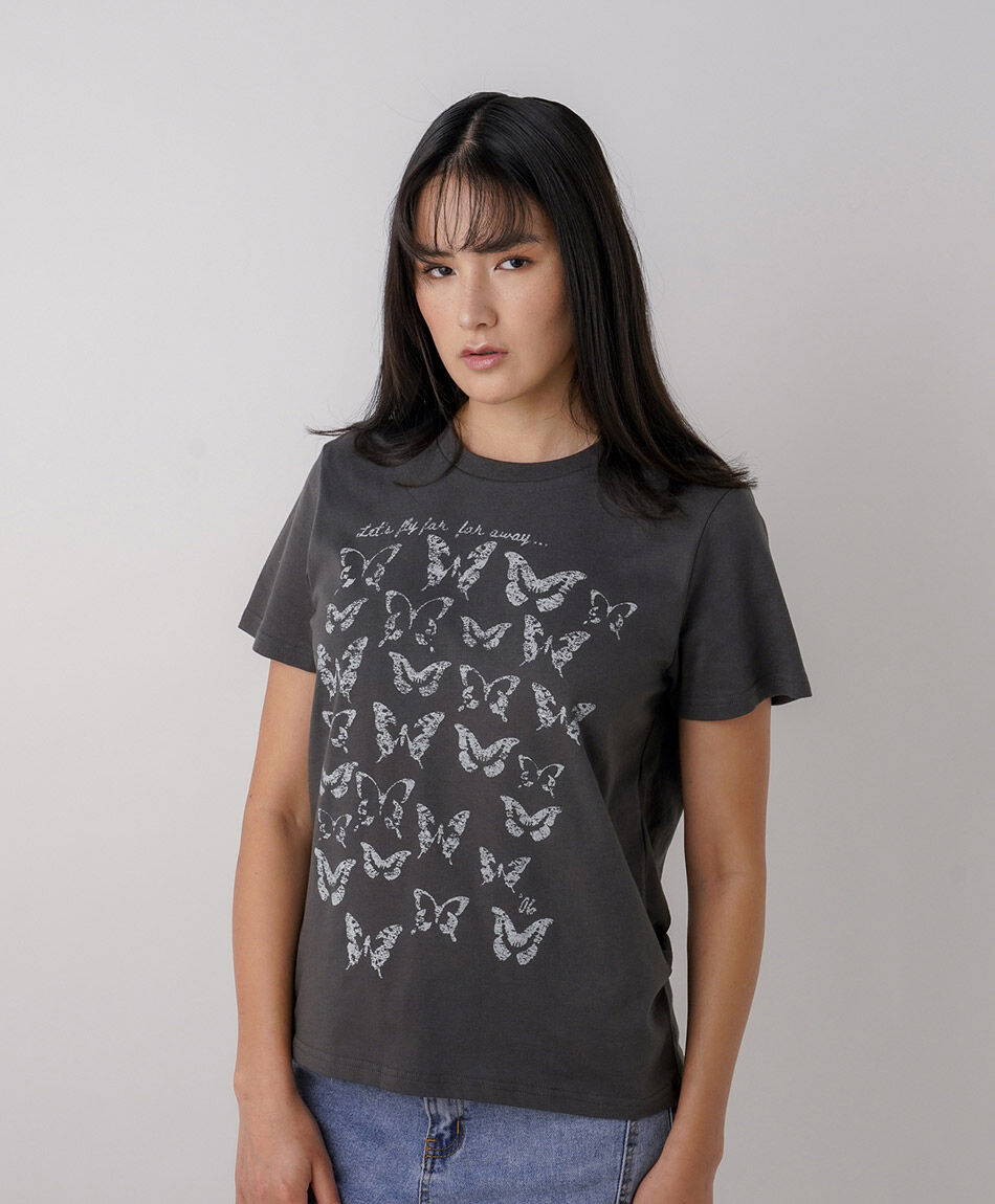 Remera mujer mariposas