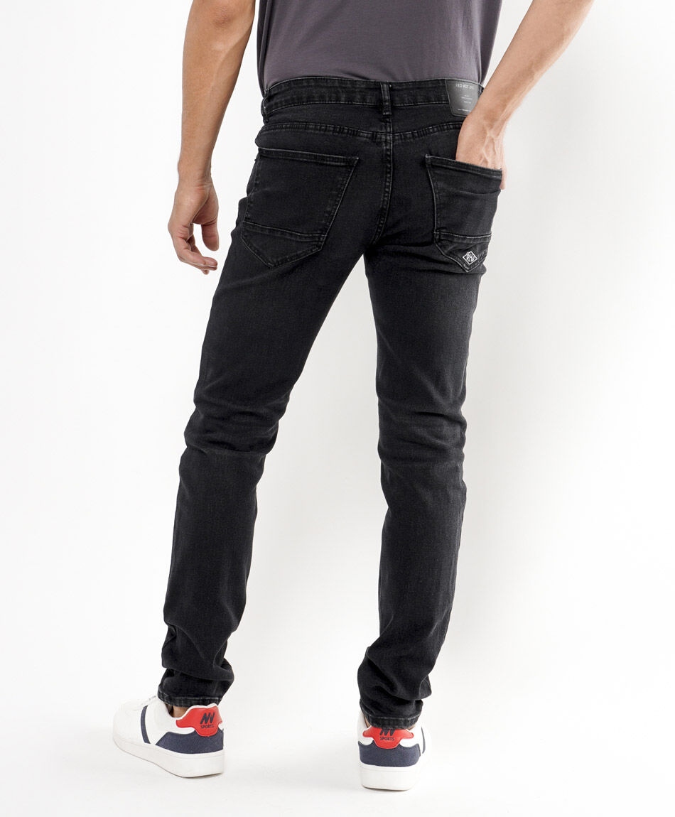 Jeans hombre gris oscuro skinny fit