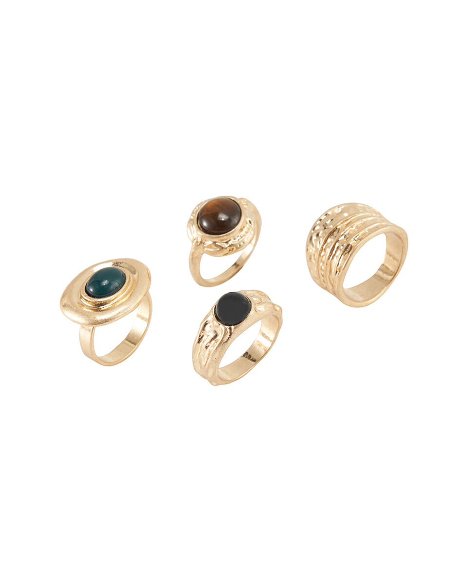 Set anillos mujer piedras