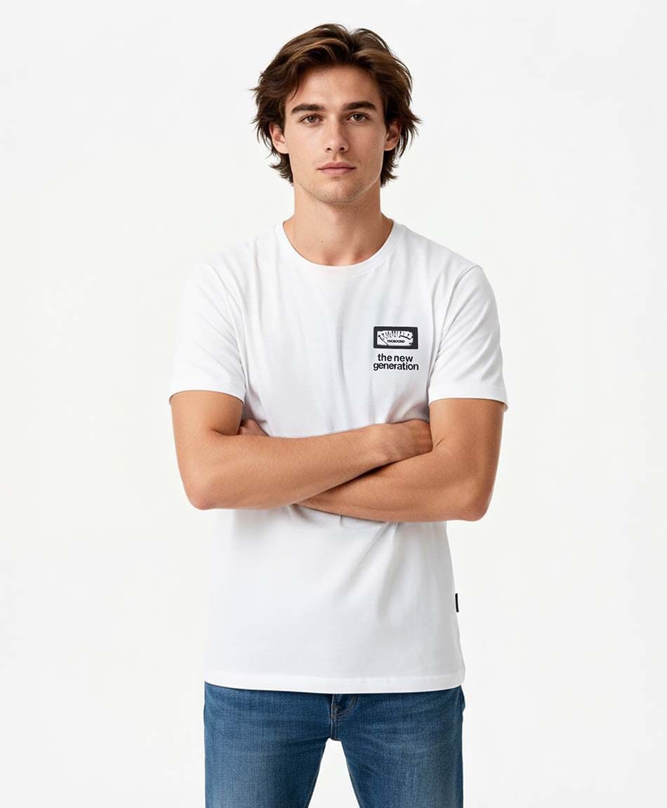 Remera hombre doble estampado new generation