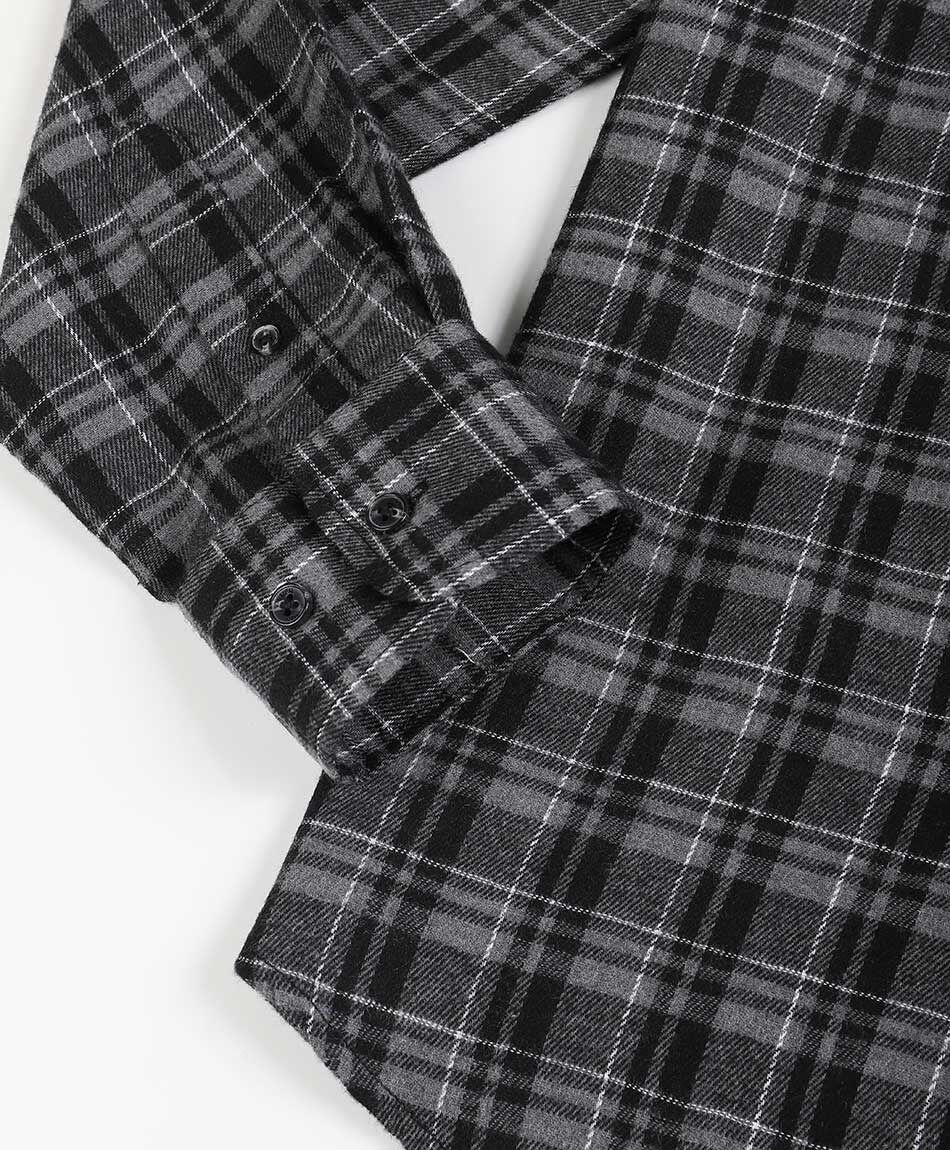 Camisa hombre franela gris