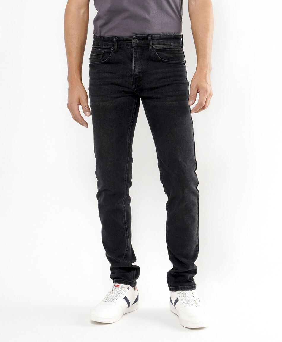 Jeans hombre gris oscuro skinny fit