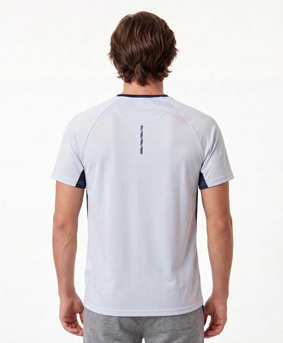 Remera deportiva hombre runner white
