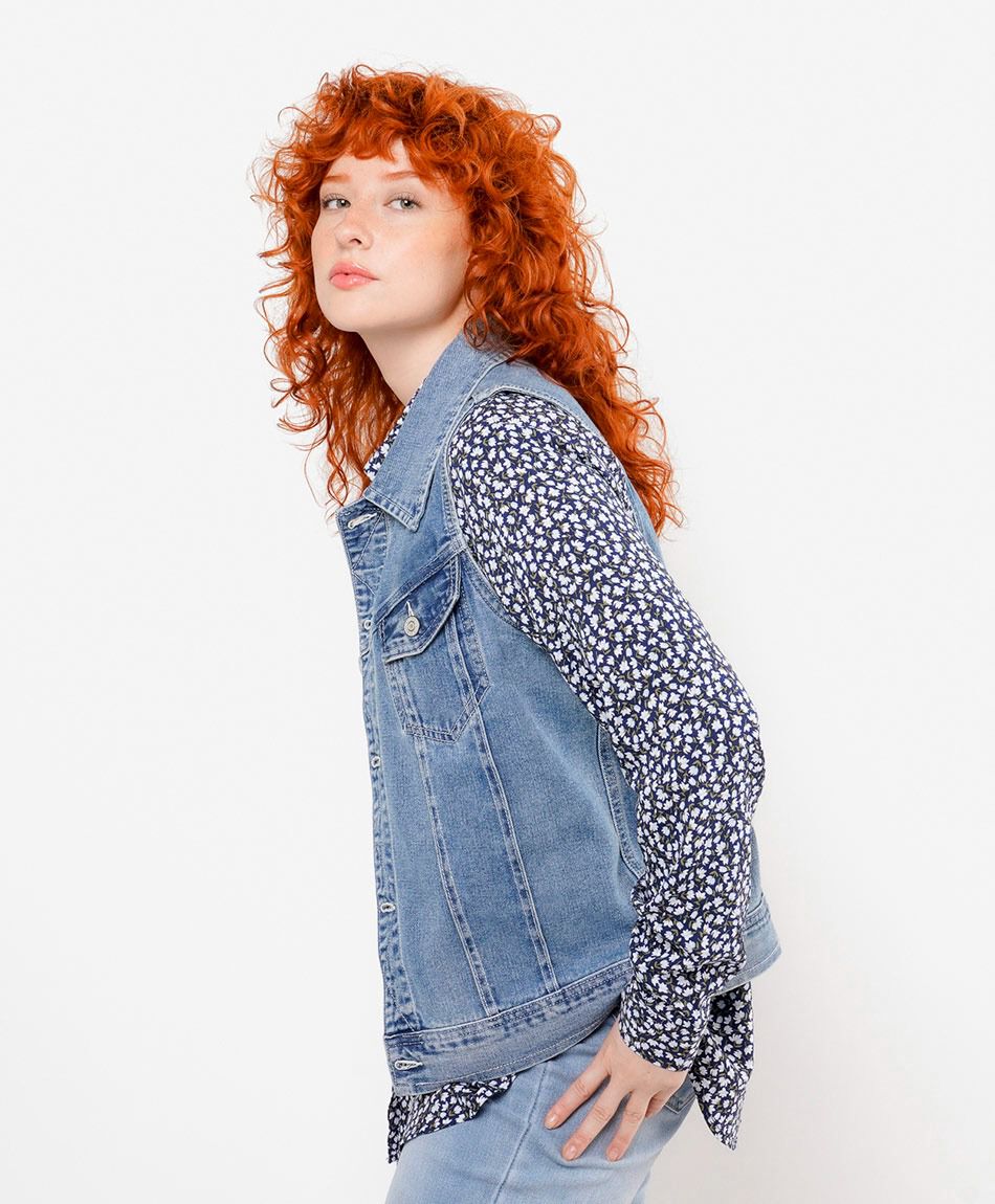Vest mujer denim bolsillos