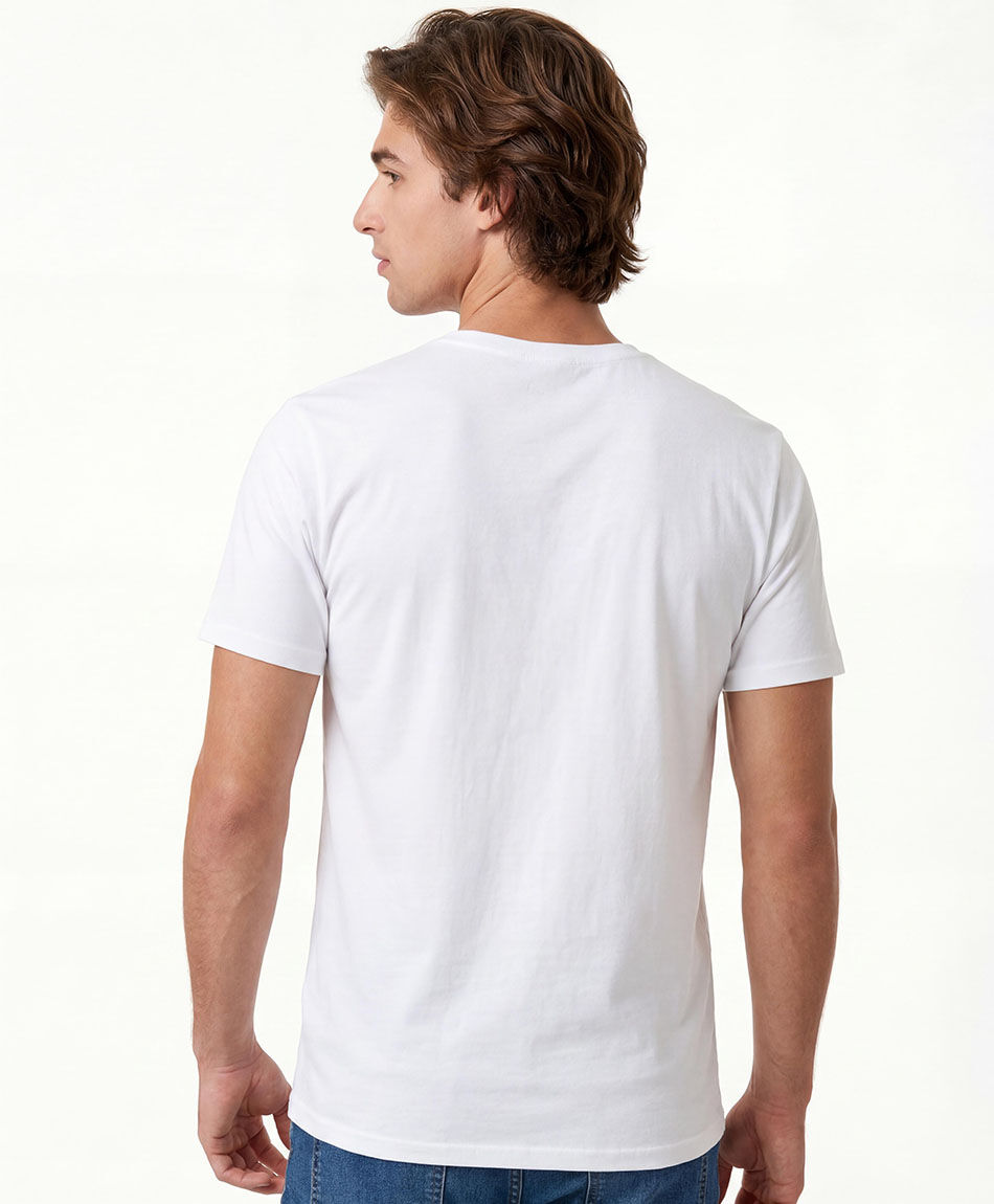 Remera hombre cuello en v lisa