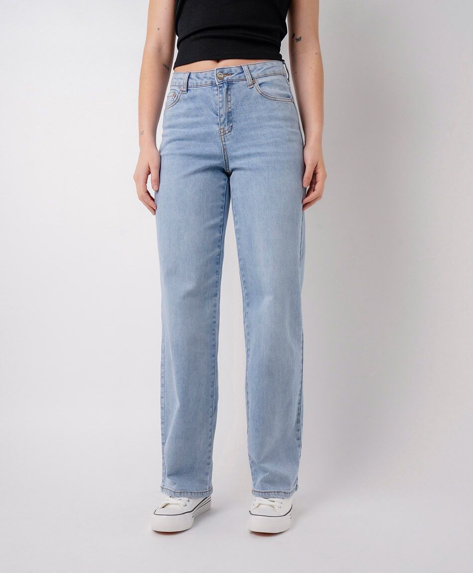 Jeans mujer straight estrella dyed